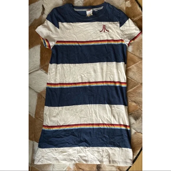 Atari striped 70s t-shirt dress - Picture 2 of 3
